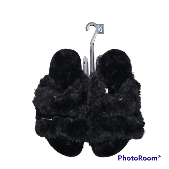 Shoes - Faux Fur Slides